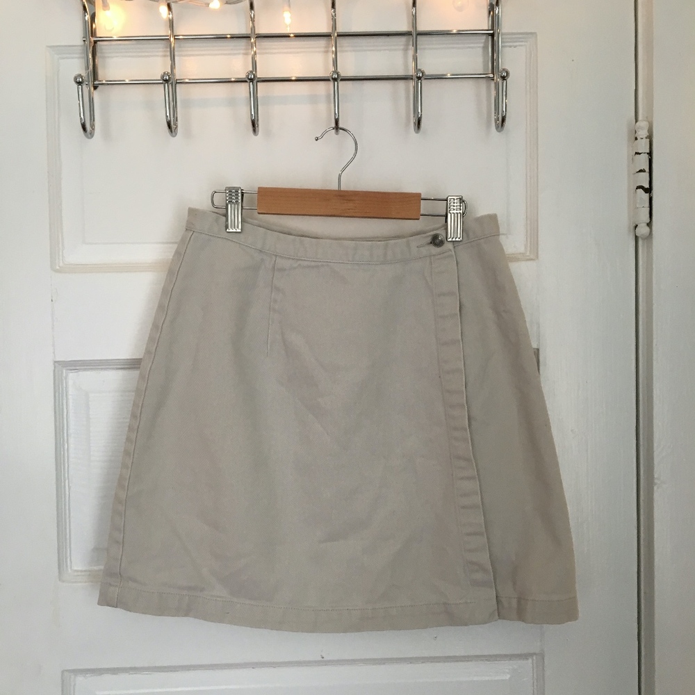 Tan Eddie Bauer Wrap Skirt